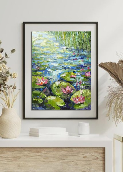 Additional view 8: Impressionism Flower Painting Serene Impression by painter Anastasia Kozorez oil canvas 
