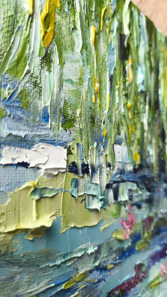 Additional view 9: Impressionism Flower Painting Serene Impression by painter Anastasia Kozorez oil canvas 