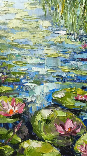Additional view 10: Impressionism Flower Painting Serene Impression by painter Anastasia Kozorez oil canvas 