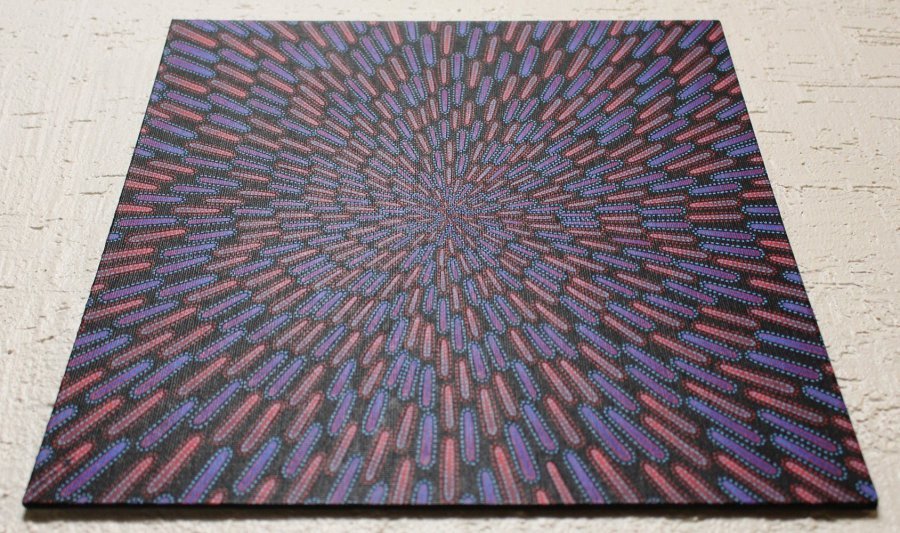 Additional view 2: Contemporary Art Genre Painting Blue & red particle by painter Jonathan Pradillon acrylic canvas 