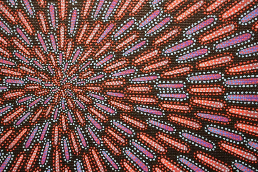 Additional view 3: Contemporary Art Genre Painting Blue & red particle by painter Jonathan Pradillon acrylic canvas 