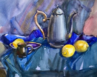 Painting "Still Life 3" by painter Aleksandr Romanenko watercolor paper at Jose Art Gallery