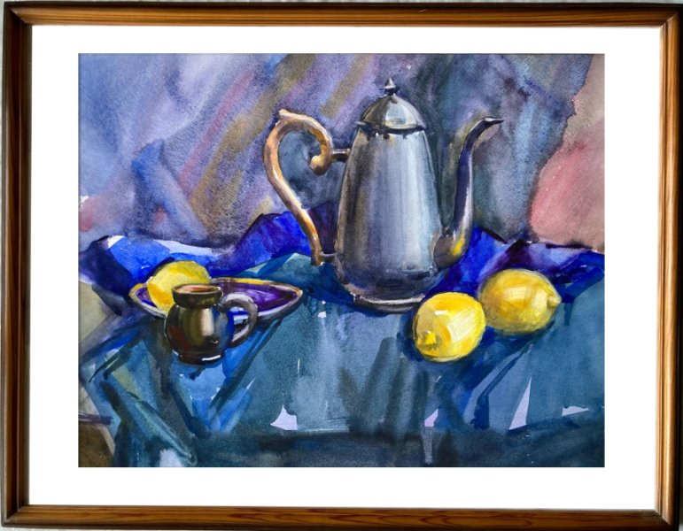 Additional view 1: Contemporary Art Still-Life Painting Still Life 3 by painter Aleksandr Romanenko watercolor paper 
