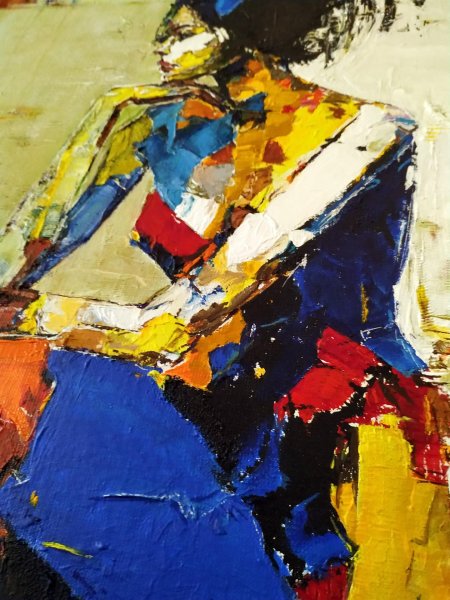 Additional view 2: Expressionism Interior Painting Autumn Reflection by painter Alexander Aksyonov acrylic canvas 