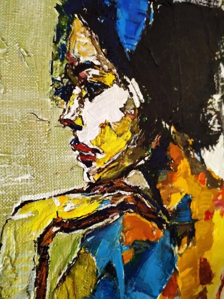 Additional view 3: Expressionism Interior Painting Autumn Reflection by painter Alexander Aksyonov acrylic canvas 