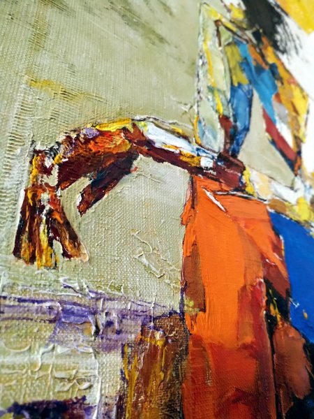 Additional view 4: Expressionism Interior Painting Autumn Reflection by painter Alexander Aksyonov acrylic canvas 