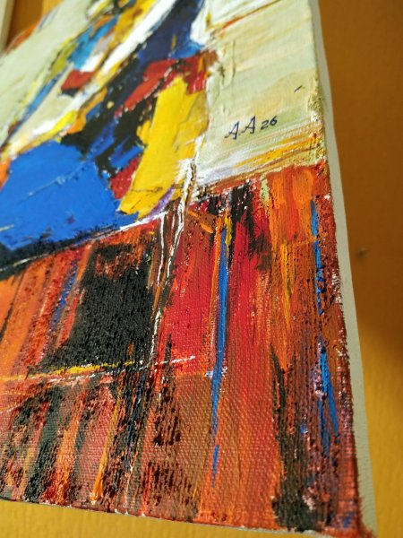 Additional view 6: Expressionism Interior Painting Autumn Reflection by painter Alexander Aksyonov acrylic canvas 