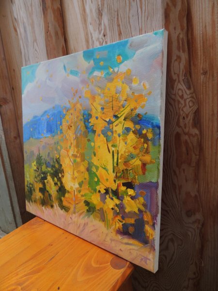 Additional view 2: Impressionism Landscape Painting Golden october by painter Anna Trachuk oil canvas 