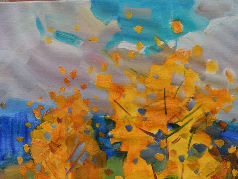 Additional view 9: Impressionism Landscape Painting Golden october by painter Anna Trachuk oil canvas 