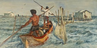 Painting "Facing the southwest wind" by painter Jose Maurício Saldanha Alvarez Saldanha-Alvarez oil canvas at Jose Art Gallery