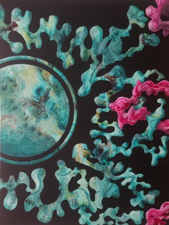 Pintura "Frontera • Espinosidad", pintor ValerI KlepA acrílico lienzo en Jose Art Gallery