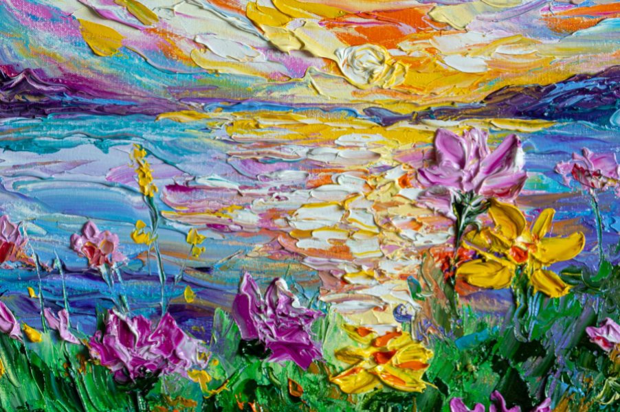 Additional view 1: Impressionism Landscape Painting Summer Glow by painter Vladyslav Durniev oil canvas 