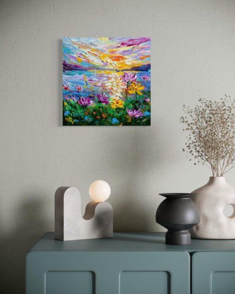 Additional view 7: Impressionism Landscape Painting Summer Glow by painter Vladyslav Durniev oil canvas 