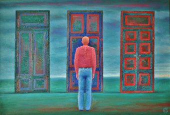Painting "Doors" by painter Dmitriy Svechnikov oil canvas at Jose Art Gallery