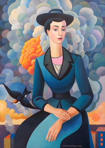 Painting "It's Good Where I Am" by painter Volodymyr Korolievskyi acrylic cardboard at Jose Art Gallery