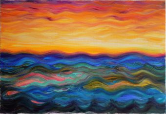 Painting "Creation of Universe" by painter Olena Rybakova oil canvas at Jose Art Gallery