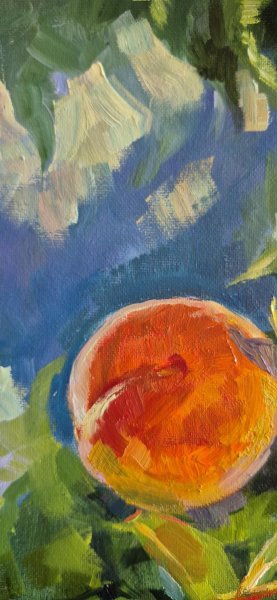 Additional view 6: Post-Impressionism Still-Life Painting The peaches are ripe by painter Oksana Potomkina oil canvas 