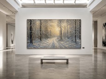 Graphique "Beyaz Pastoral / Aybüke Topal", illustrateur Aybüke Topal huile toile à la Jose Art Gallery