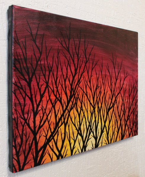 Additional view 2: Contemporary Art Genre Painting Branches by painter Jonathan Pradillon acrylic canvas 