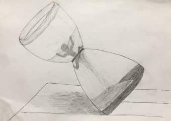 Drawing "Illusion of control" by illustrator Harry engraving paper at Jose Art Gallery