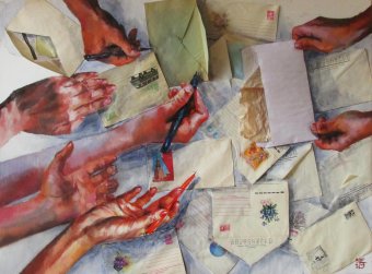 Malarstwo "Poczta", malarz Kateryna Bortsova olej płótno w Jose Art Gallery