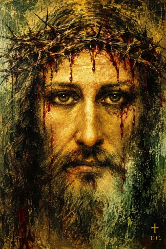 Arte digital "La mirada de Cristo", artista digital Temnyy en Jose Art Gallery