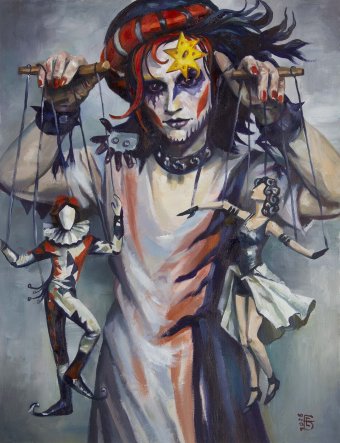 Malarstwo "Teatr życia", malarz Kateryna Bortsova olej płótno w Jose Art Gallery
