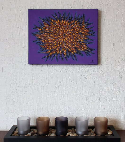 Additional view 1: Abstract Genre Painting Pistil by painter Jonathan Pradillon acrylic canvas 