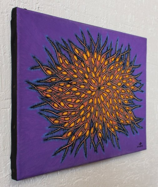 Additional view 2: Abstract Genre Painting Pistil by painter Jonathan Pradillon acrylic canvas 
