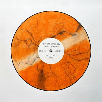 Drawing "Orange marble painting" by illustrator #artdjartem pencil paper at Jose Art Gallery