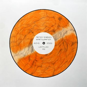 Drawing "Orange marble abstraction" by illustrator #artdjartem pencil paper at Jose Art Gallery