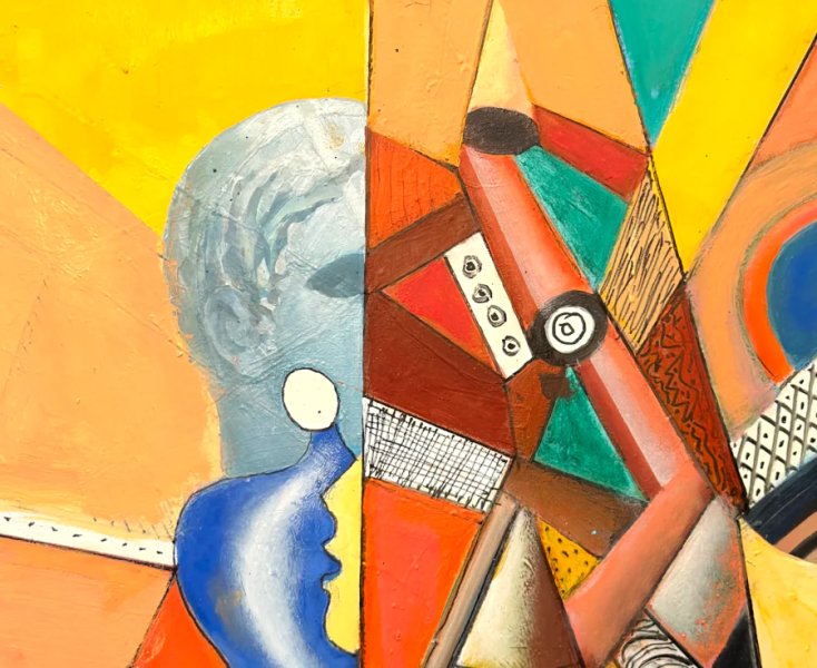 Mask Painting by Sergo Kenchadze - Jose Art Gallery
