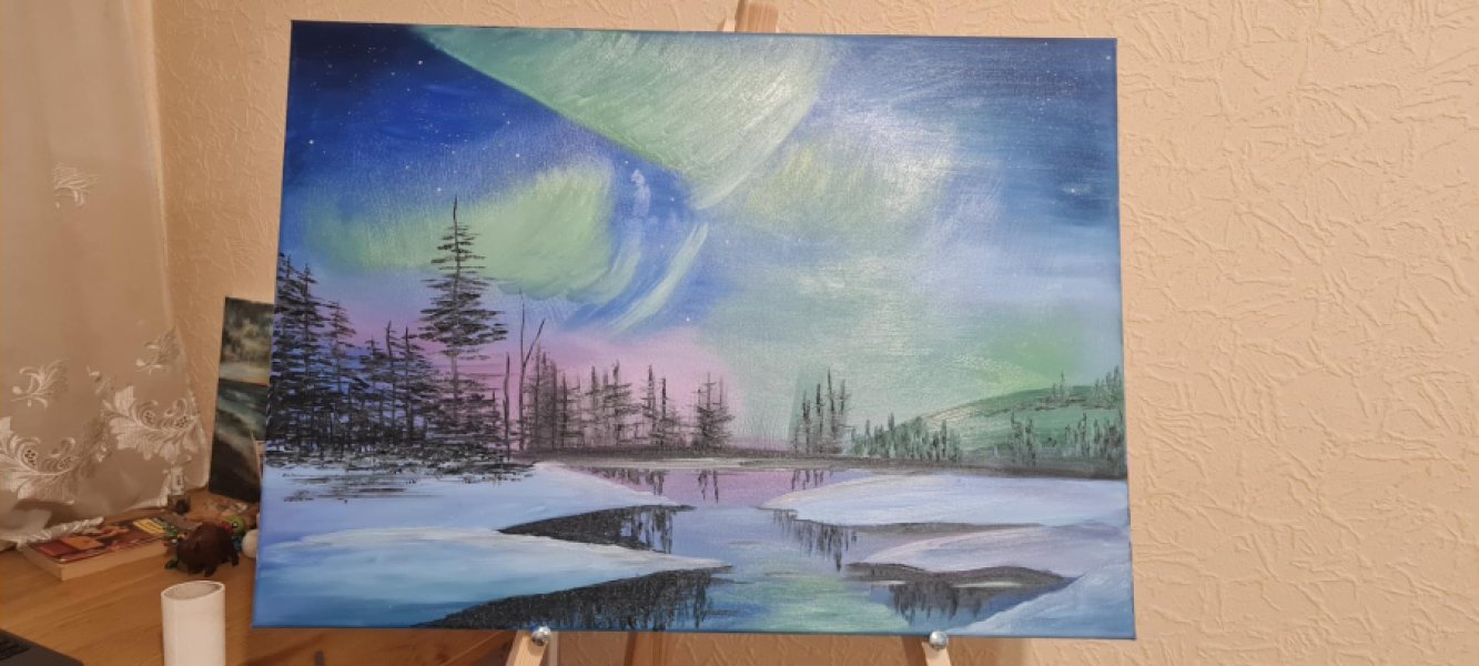 Northern Light Painting by Anastasiia Smirnova
