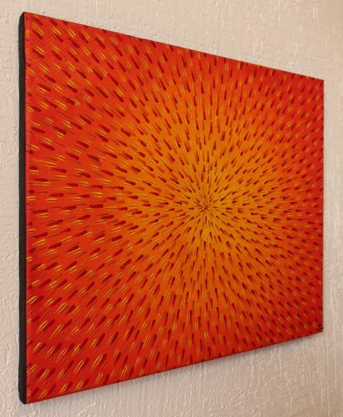 Additional view 2: Abstract Genre Painting Spark by painter Jonathan Pradillon acrylic canvas 