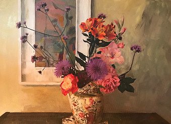 Painting "Flowers Beneath The Rose" | Artist William Oxer F.R.S.A. | Jose Art Gallery