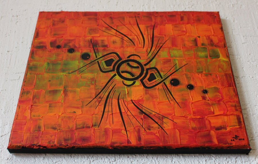 Additional view 3: Symbolism Genre Painting Satellite by painter Jonathan Pradillon acrylic canvas 