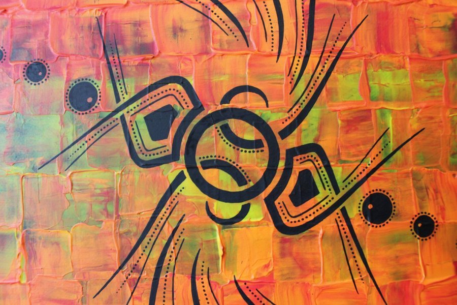 Additional view 4: Symbolism Genre Painting Satellite by painter Jonathan Pradillon acrylic canvas 