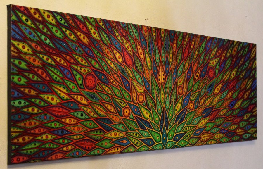 Additional view 1: Contemporary Art Genre Painting Diffusion of colors by painter Jonathan Pradillon acrylic canvas 