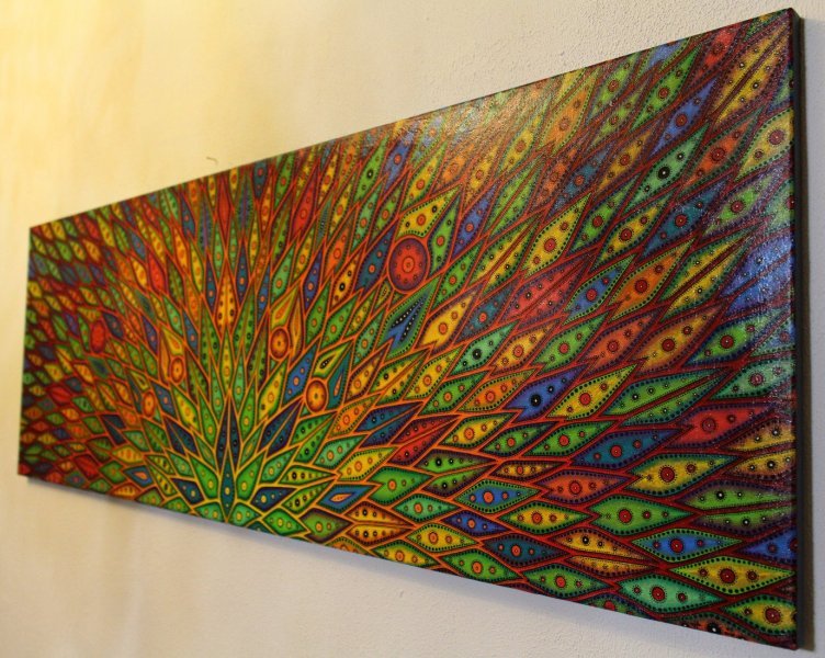 Additional view 3: Contemporary Art Genre Painting Diffusion of colors by painter Jonathan Pradillon acrylic canvas 
