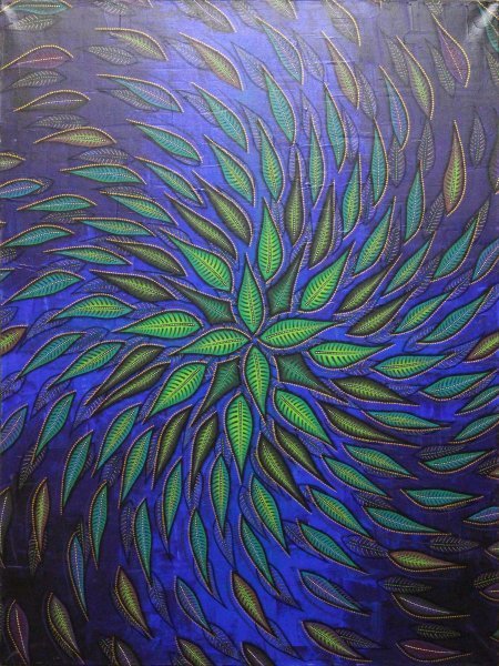 Contemporary Art Genre Painting Spiral foliage by painter Jonathan Pradillon acrylic canvas 