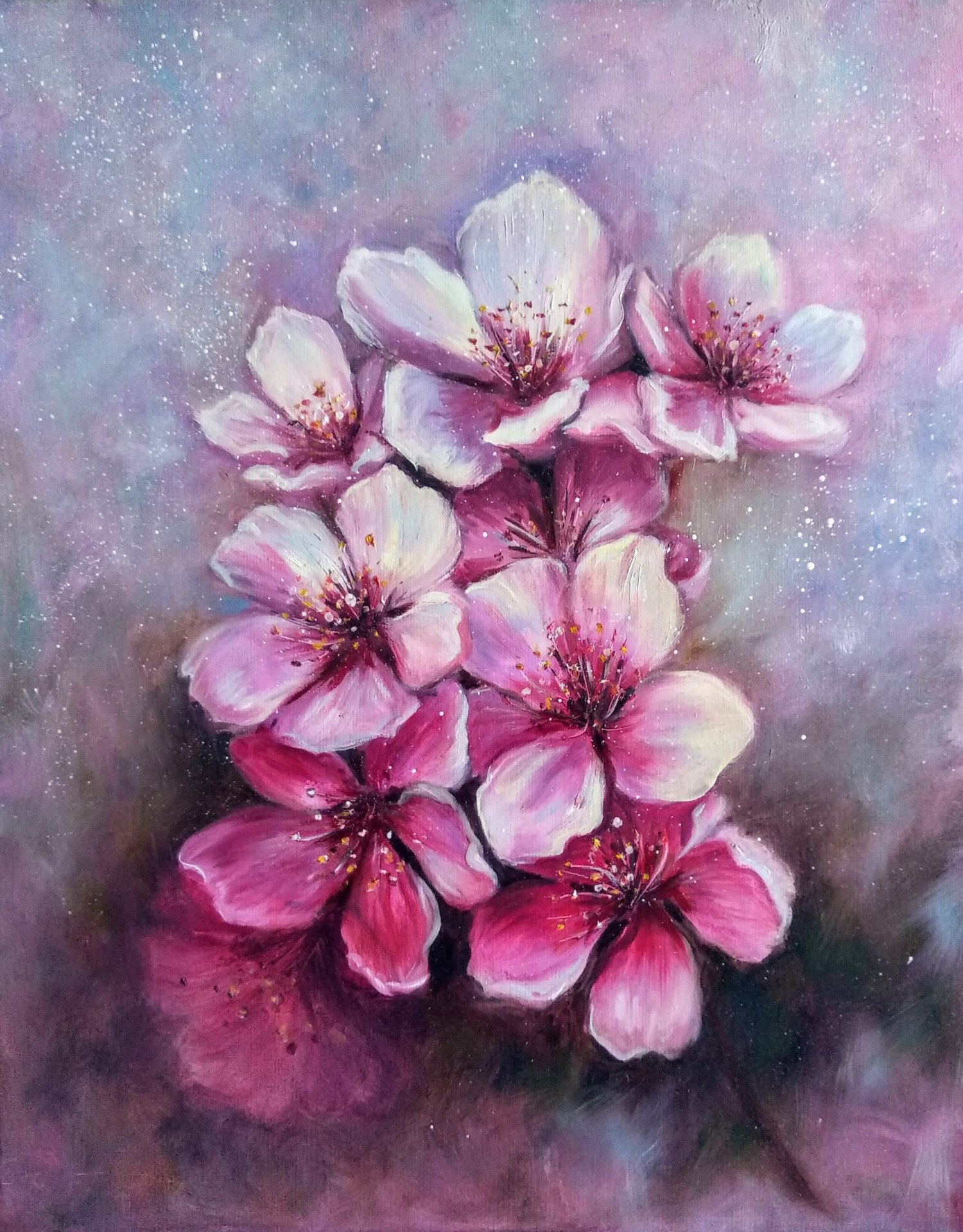Cherry Blossom Painting Multiple Canvas At Jill Ford Blog