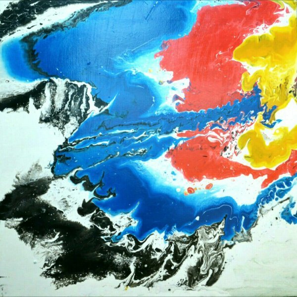 Expressionism Marine Art Painting Nofth light/2018 by painter Petro Osipov acrylic canvas 