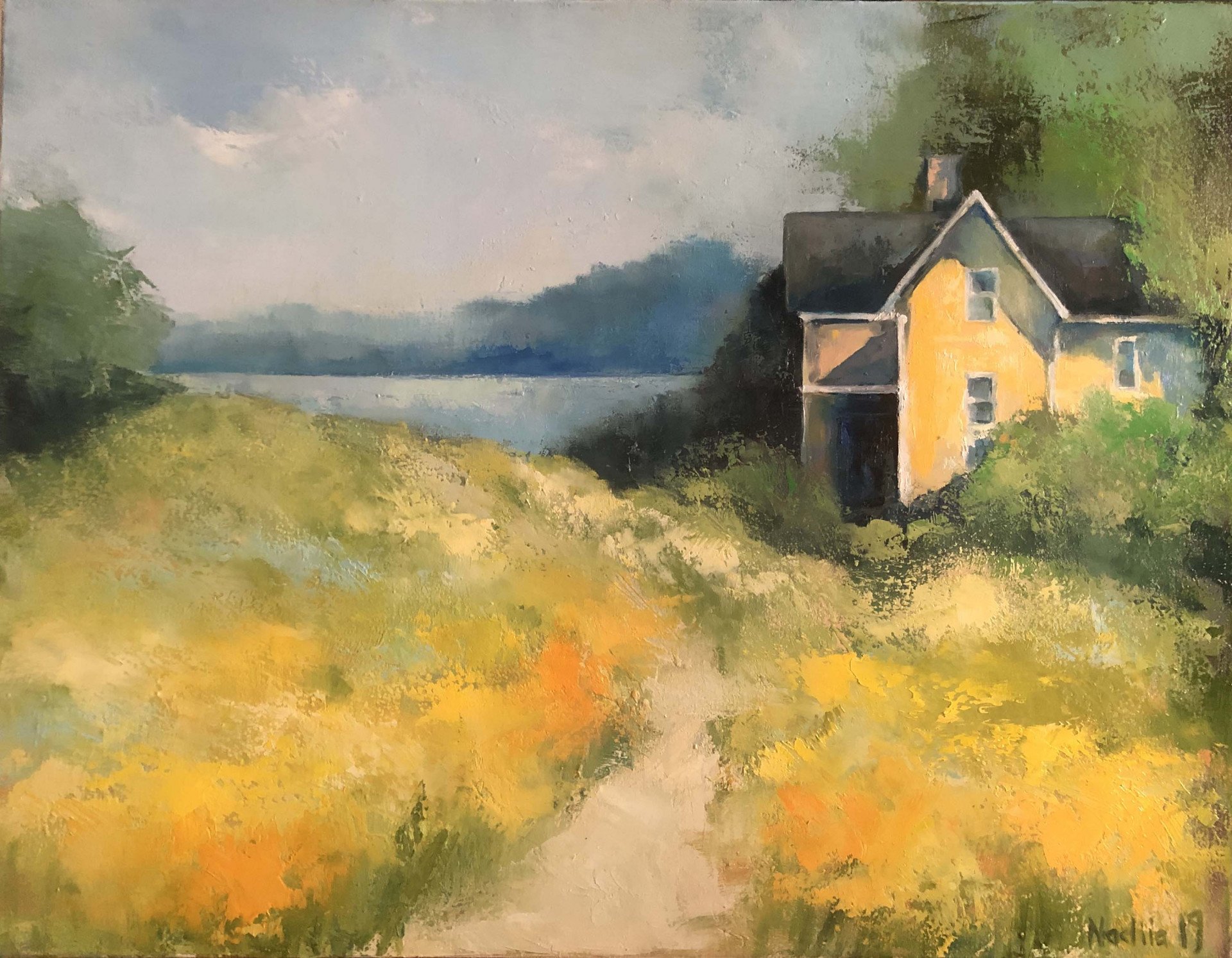 Mid august Painting by Nadiia Gorbatova Jose Art Gallery