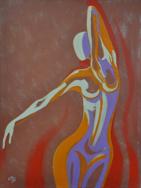 Pintura «No turbilhão da dança», Anna Ovsiankina