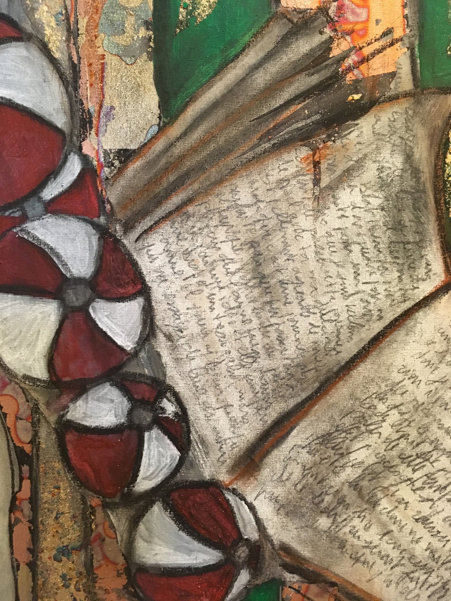 Balloon Back Nube with Book - painting