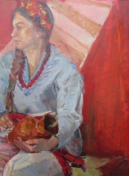 Additional view 4: Academic Art Genre Painting Ukrainian by painter Kateryna Pikalo oil canvas 