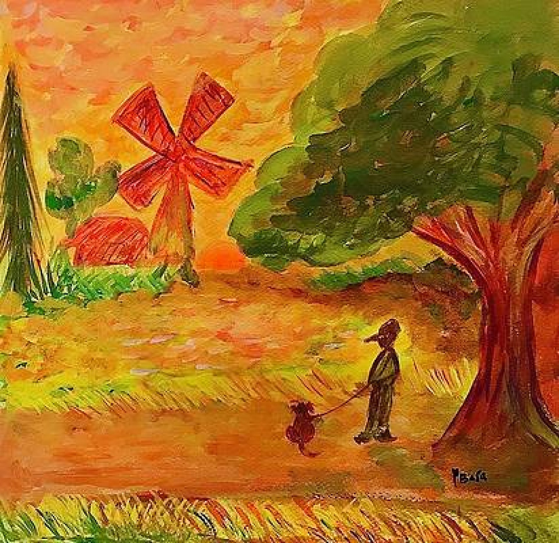Stroll Painting by Prem Basa Jose Art Gallery