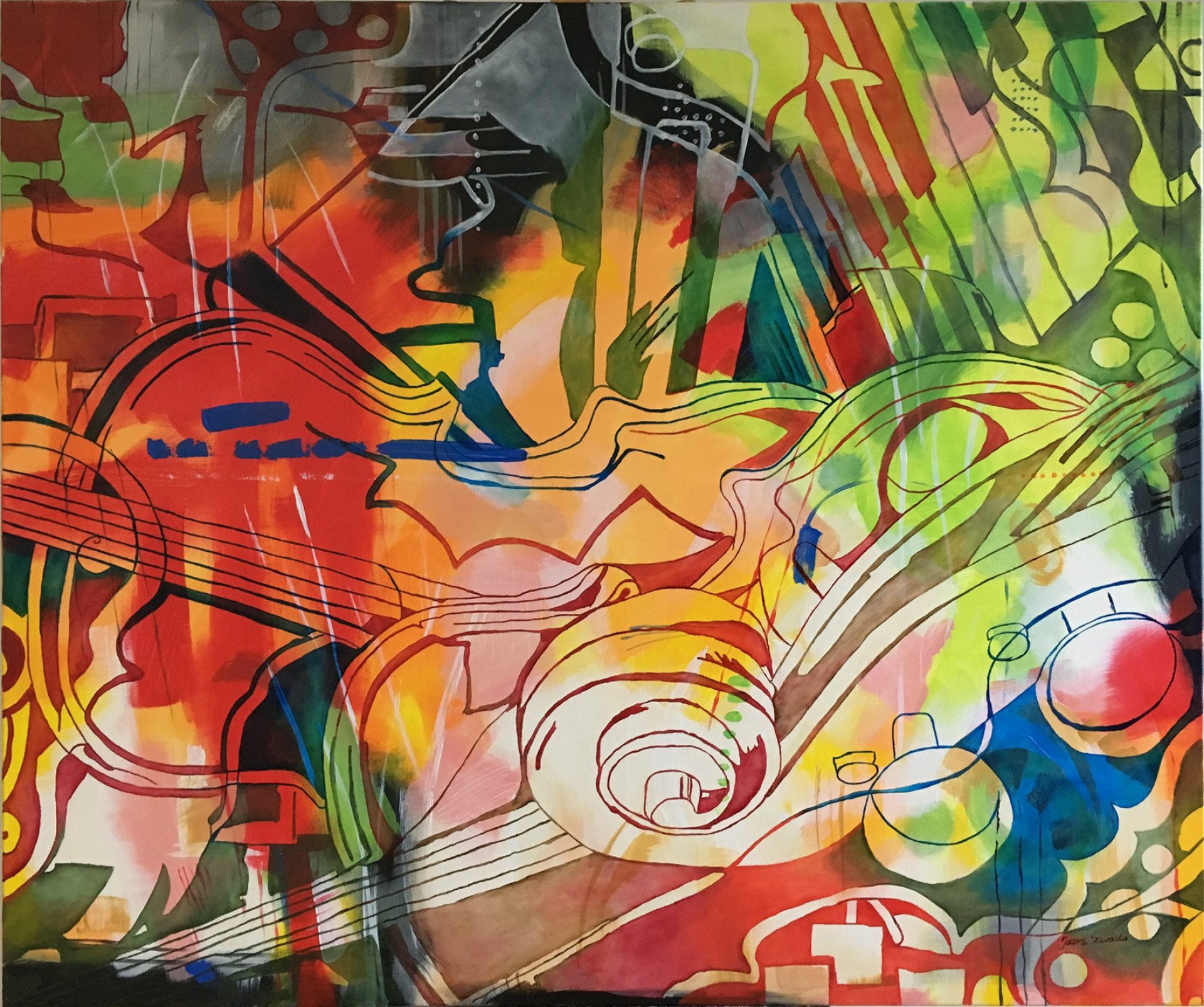 Jazz Painting by Joanna Szumska - Jose Art Gallery