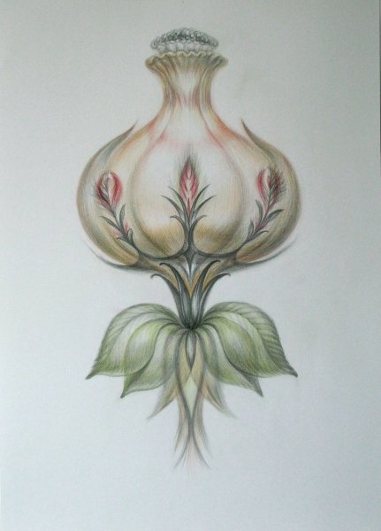 Fantastic flower 1 Drawing - Yevheniia Danylova