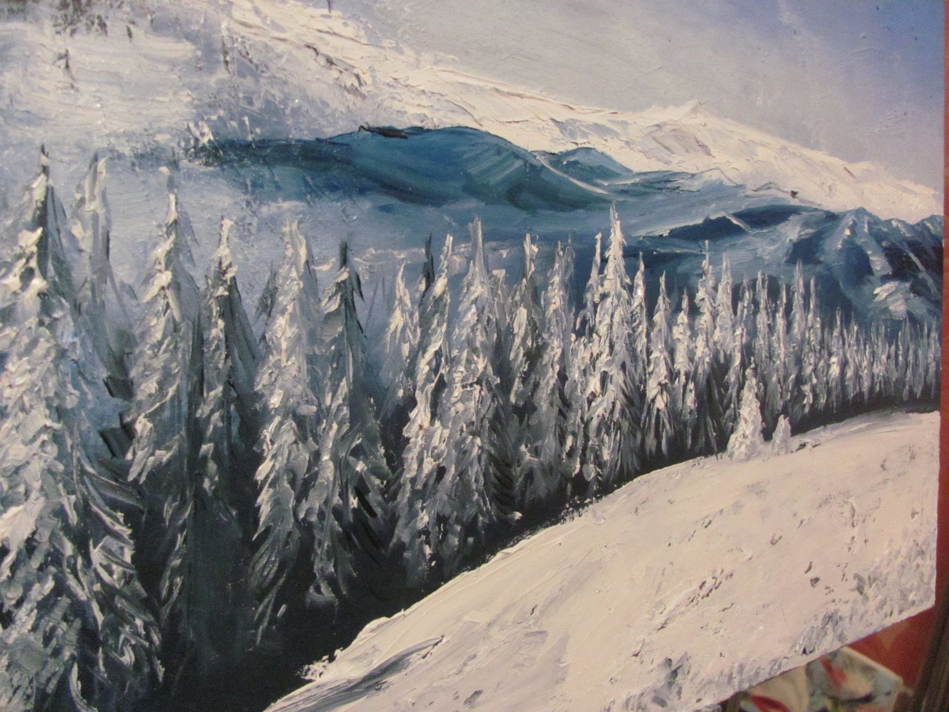 Christmas trees on guard - painting